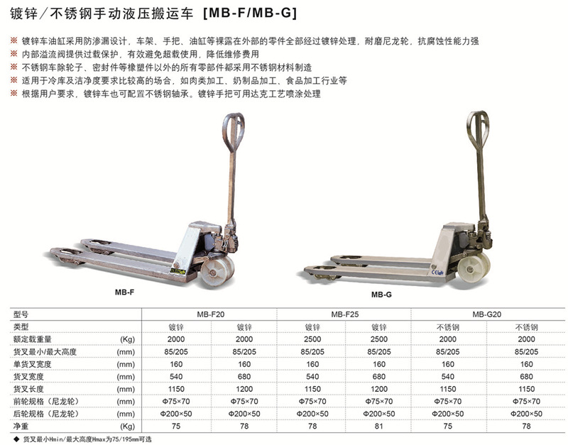 szhoular factory has 2-ton / 2.5-ton galvanized manual forklifts, hydraulic transporters, hydraulic loaders and ground cattle in stock pic 42