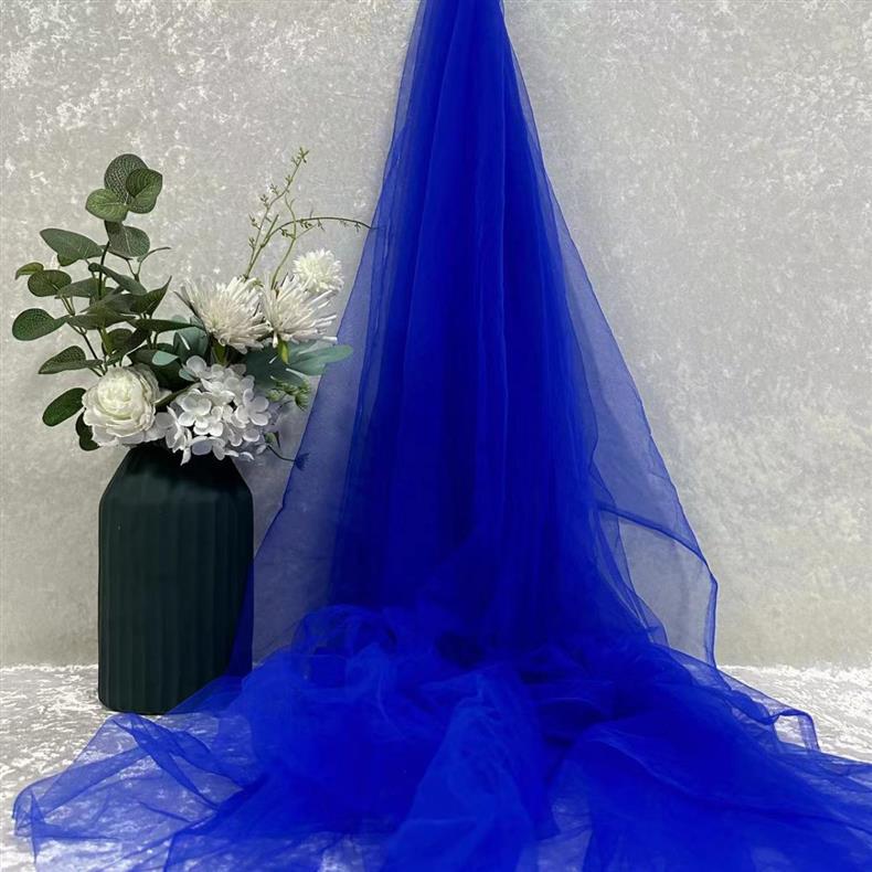 纯色软网纱蓝色主题幼儿园田园风场景婚礼ins风纱网布料详情19
