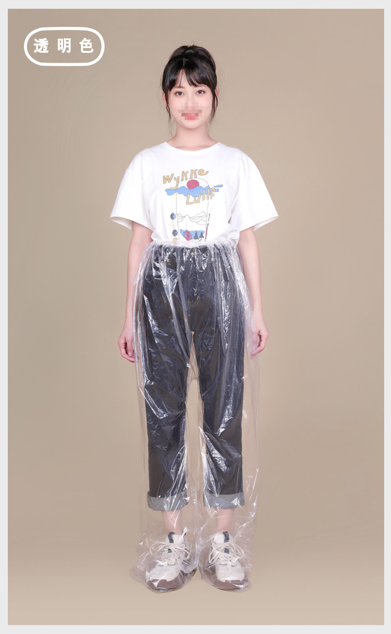 一次性雨裤半身包脚家用加厚防水分体式男女通用便携户外徒步雨裤详情11