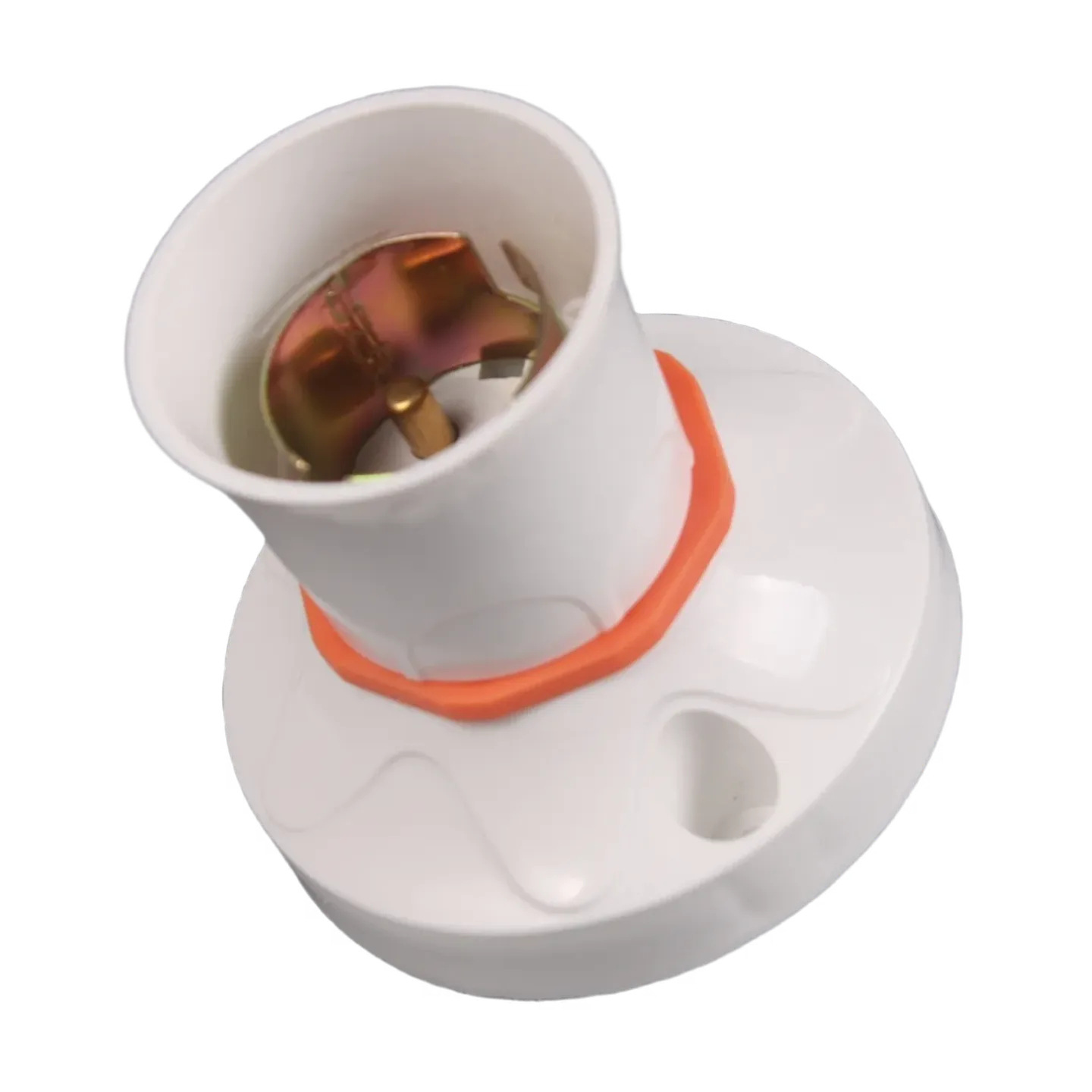 B22 socket universal lamp holder, circular surface-mounted LED energy-saving lamp head, household base, circular lamp socket, plastic shell pic 14