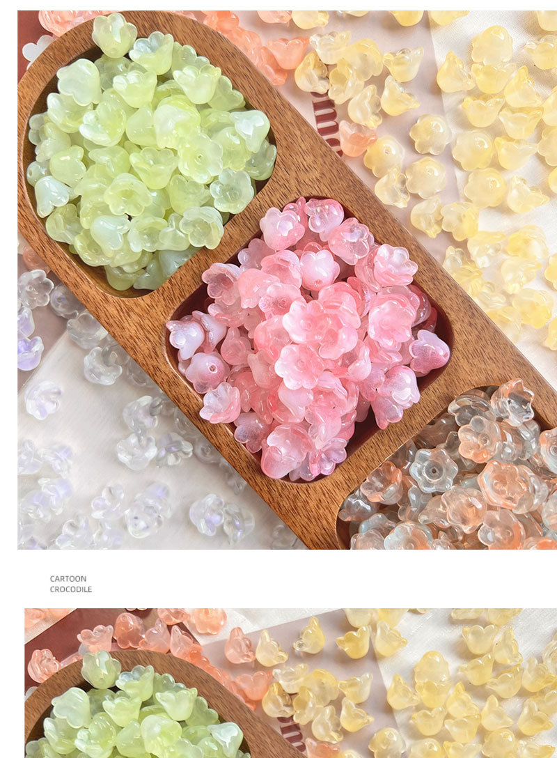 古风铃兰花琉璃串珠子服饰配件2024新品手链玻璃散珠手工diy材料详情3