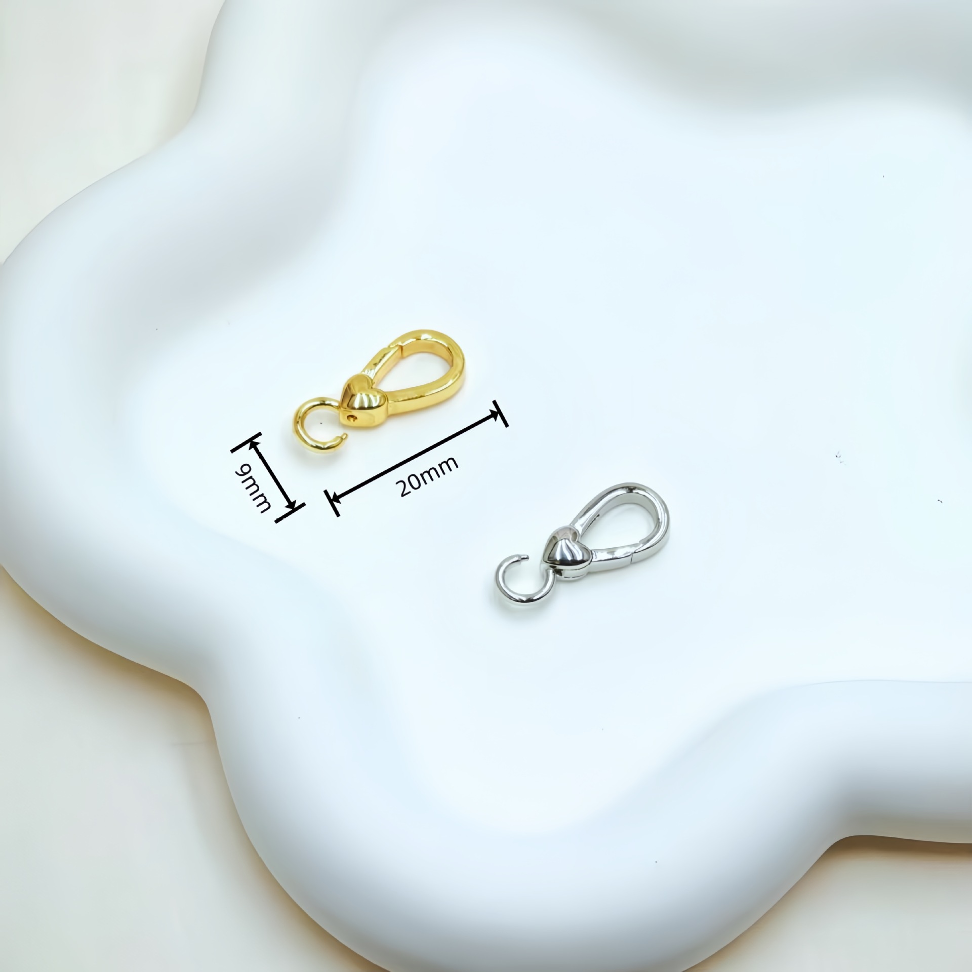 diy铜镀18K真金手工异型龙虾扣饰品配件批发 保色万能扣串珠手链详情21