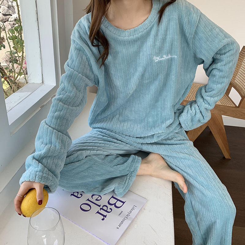 珊瑚绒睡衣女士2024年新款春秋冬季加厚大码冬天法兰绒加绒家居服详情6