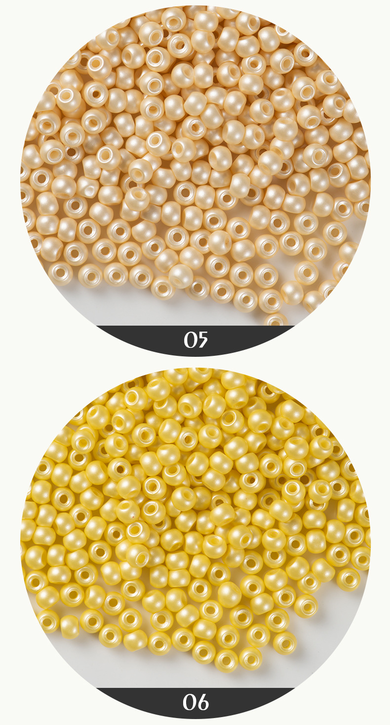 FGB千色玻璃米珠4mm珠光圆珠diy手工串珠饰品配件手链散珠混珠详情5