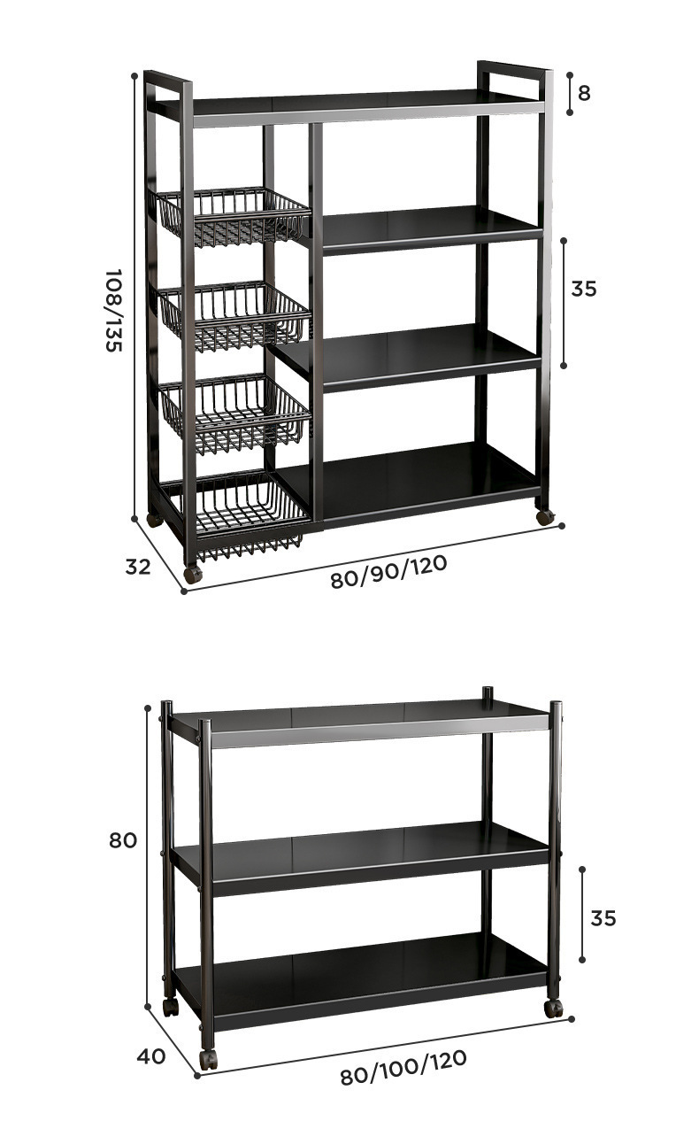 Portable bookshelf, storage rack, floor-standing multi-layer living room simple display cabinet, storage rack, bedroom shelf, storage cabinet pic 18