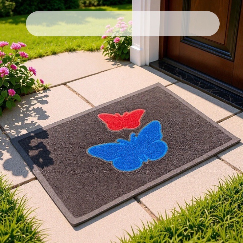 拉丝喷丝发泡底单色拼图拼花卧室垫客厅垫门垫刮泥地垫详情2