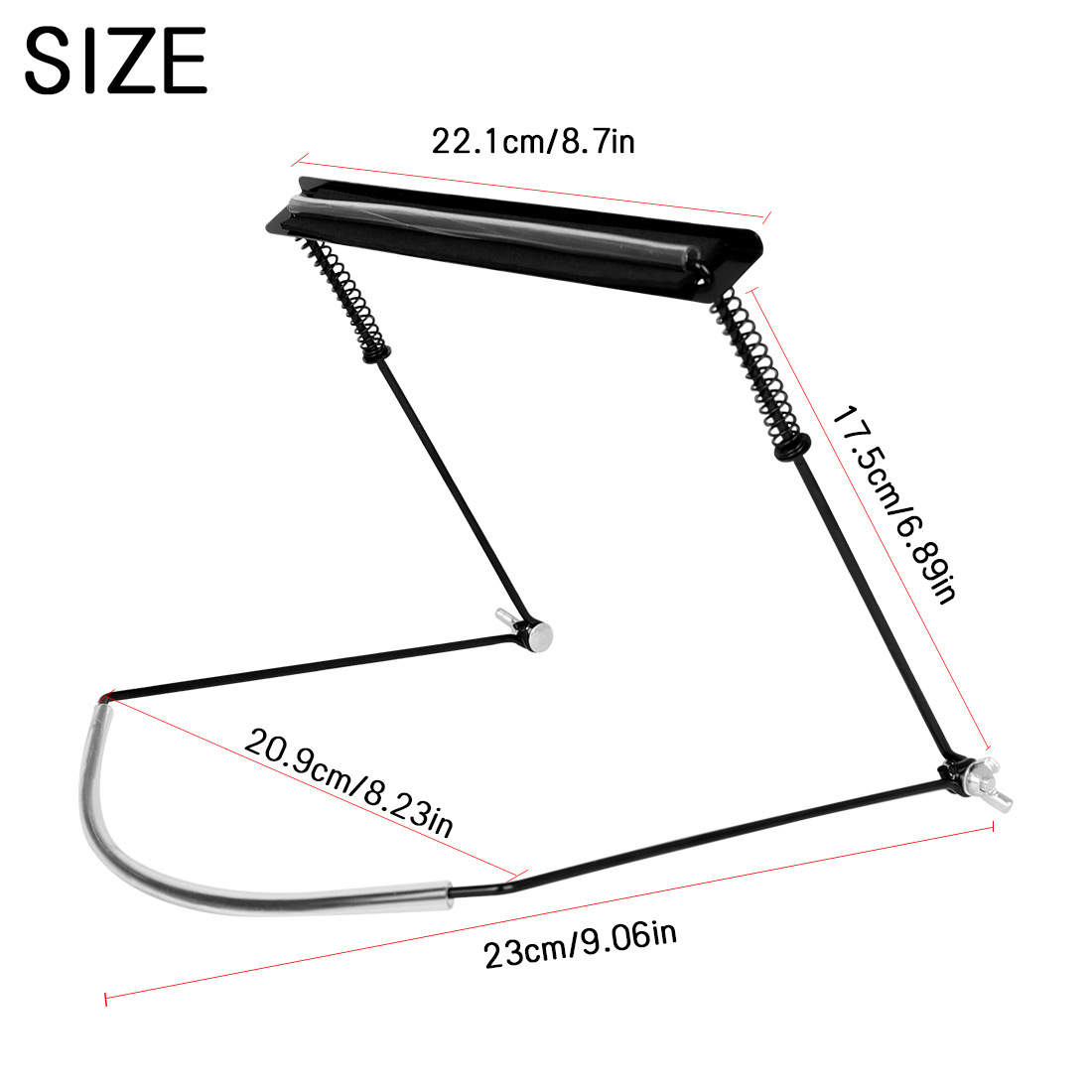 24孔口琴支架金属可调整挂脖式口琴架子专业口琴颈夹演奏口琴夹子详情3