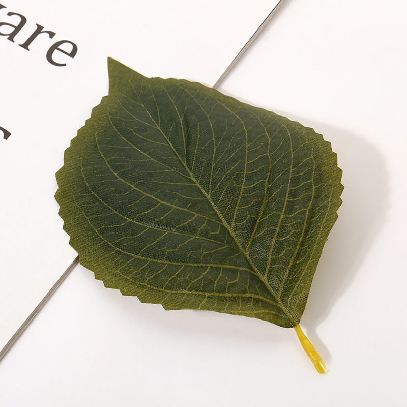 厂家直销仿真丝印绣球叶仿真绿植树叶批发橱窗摄影道具批发详情1