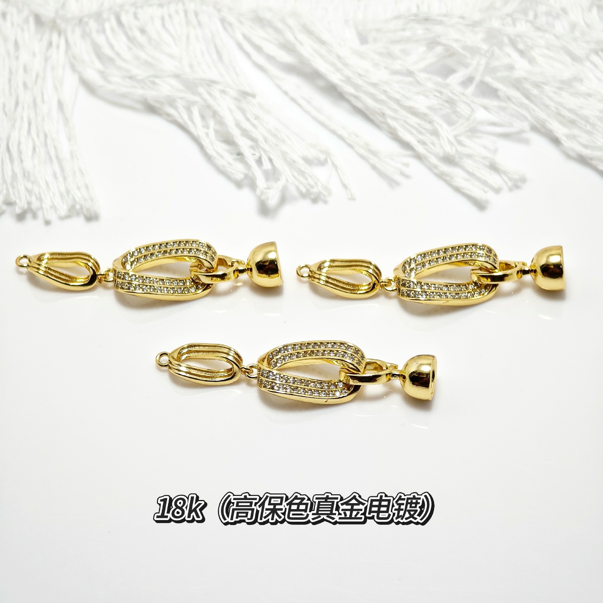 Pearl necklace buckle, 8-shaped buckle, handcrafted end buckle, connecting buckle, mother-and-child buckle, sweater chain, universal buckle, DIY accessories pic 2