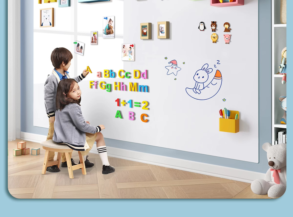 白板磁吸小黑板儿童家用教学用写字板可擦记事涂鸦板可移除不伤墙详情16