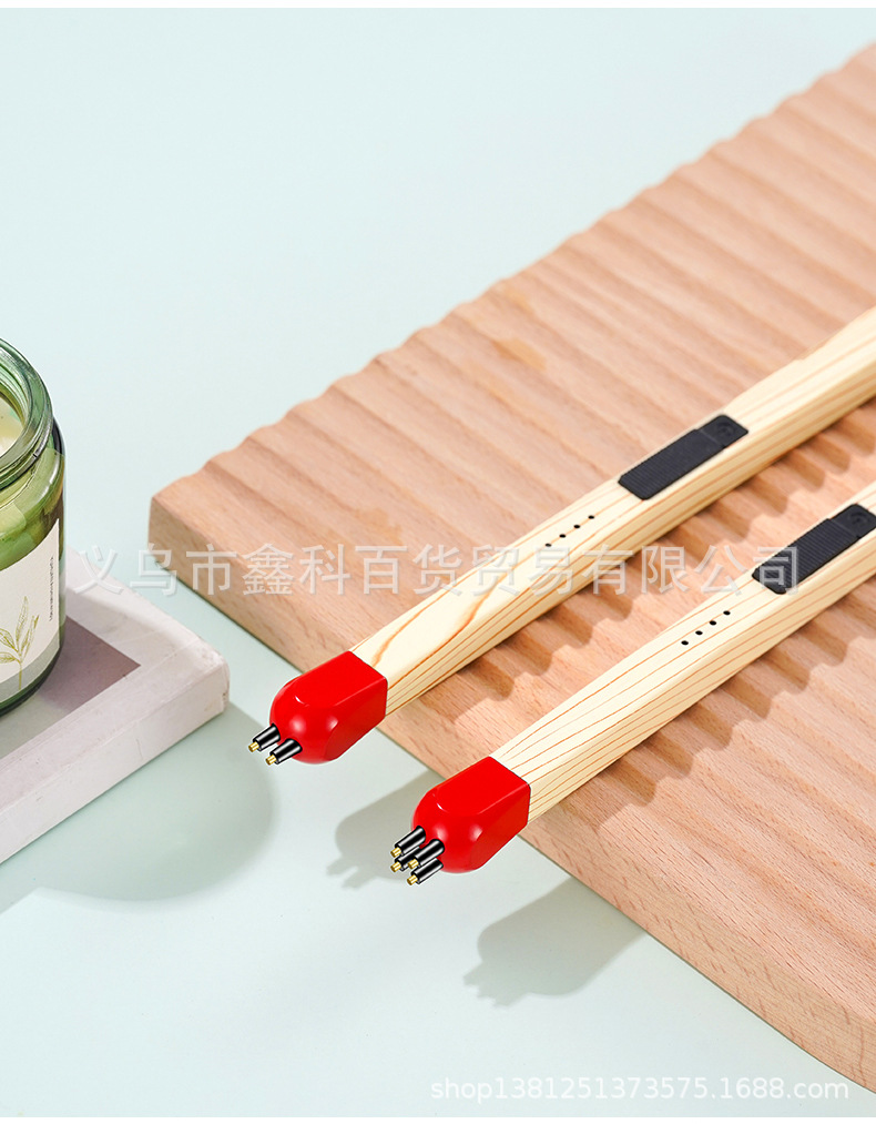 JL821创意火柴头香薰蜡烛加长煤气灶电子充电点火器点枪打火机详情8