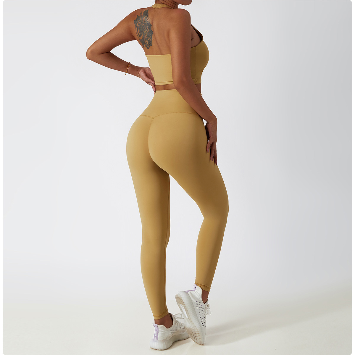 美背挂脖运动内衣跑步速干裸感文胸一体式防震聚拢瑜伽背心女6116详情29