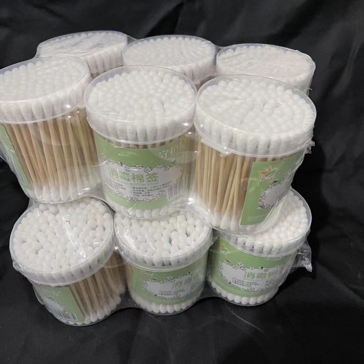 【1-8 】 Large round cotton swabs 6 sets 240 per box 100 double-headed disposable cotton swabs, ear cleaning cotton swabs, cotton swab sticks, household daily-use cotton swabs 1 yuan 2 yuan supply pic 2