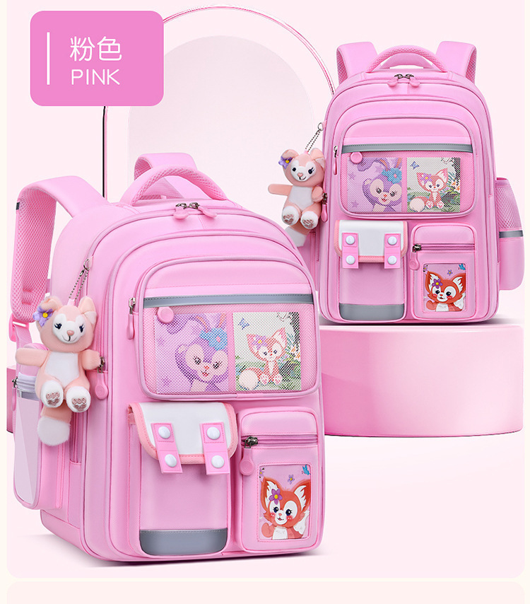 新款库洛米书包大容量涤纶小学生书包儿童背包牛津布学生书包批发详情10