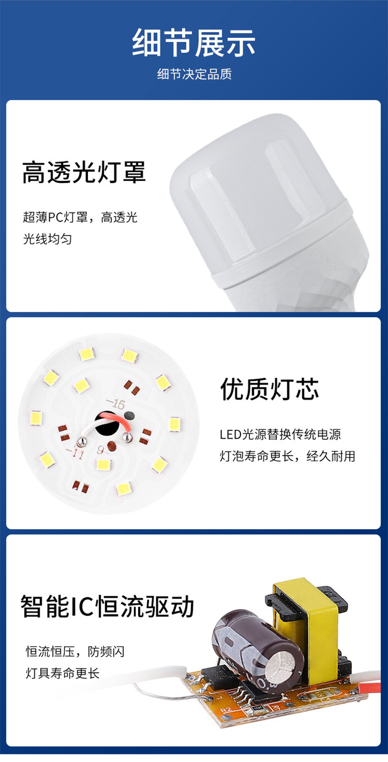 Radar human body sensor light, sound and light control bulb, intelligent led infrared bulb for corridor, garage and corridor pic 2