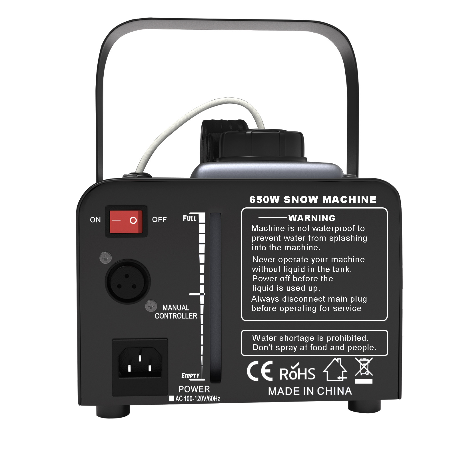 跨境热卖650W雪花机婚庆舞台喷雪机万圣机圣诞节日道具仿真演出飘雪下雪造雪机人工遥控影视拍摄人造雪景氛围雪花机详情8