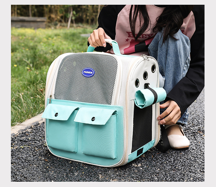 宠物用品猫包外出双肩宠物包大容量透气便携出行宠物猫狗背包详情28