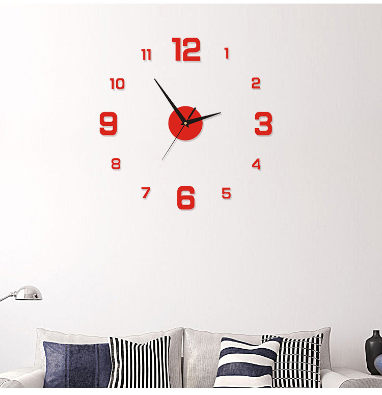 European-style simple large-sized luminous silent clock diy three-dimensional digital wall clock for living room and bedroom digital wall clock pic 24