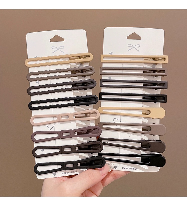 赵露思同款发夹咖色系侧边发卡刘海夹前额鸭嘴夹新款时尚简约发饰详情102