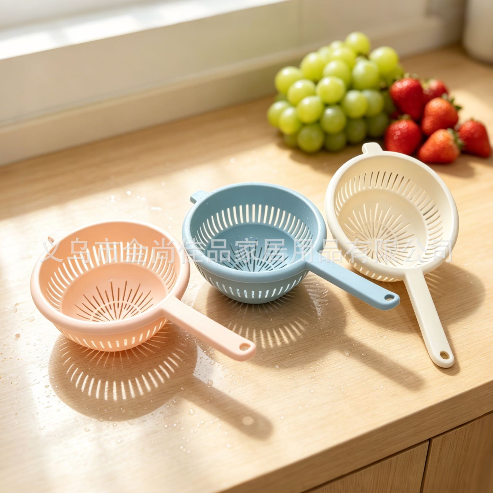 Creative circular vegetable and fruit storage sink vegetable basket with hollowed-out draining basket for home kitchen pic 5