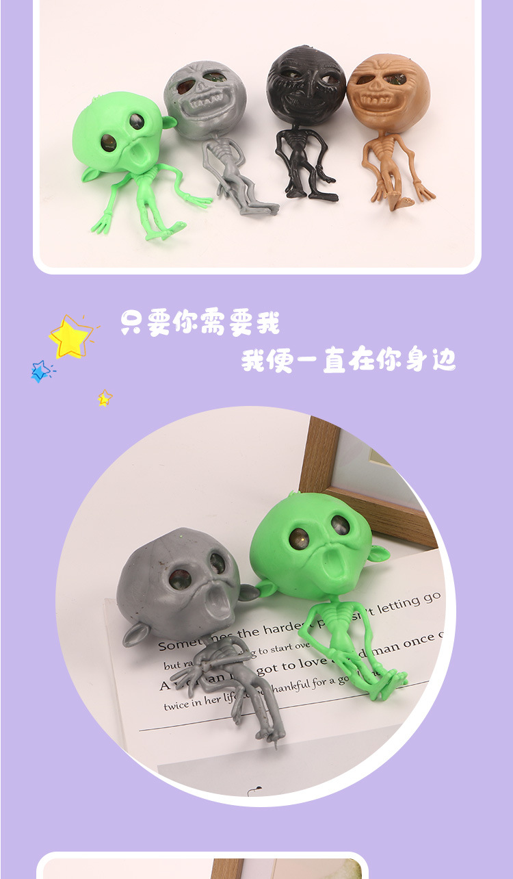 New, unique and hot-selling stress-relieving toys: Skull Grape Ball Squeeze toys are in stock and available for direct sale pic 5