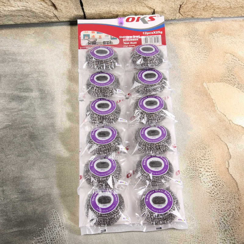 Household steel wool balls, stainless steel cleaning balls, pot brushes, dish brushes, steel wool balls, kitchen dish cleaning balls, OKS pic 2