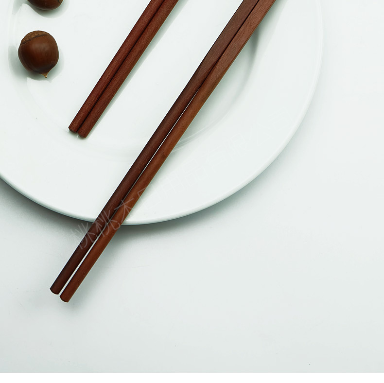 鸡翅木家用筷子金属头精品木筷子芸香木网红分餐家庭红木筷子批发详情15