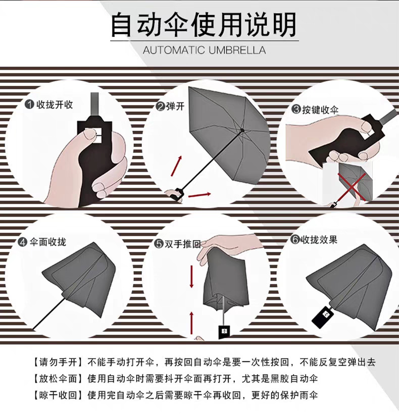 自动雨伞男士商务晴雨两用遮阳伞木手柄雨伞加厚加大防晒遮阳伞详情21