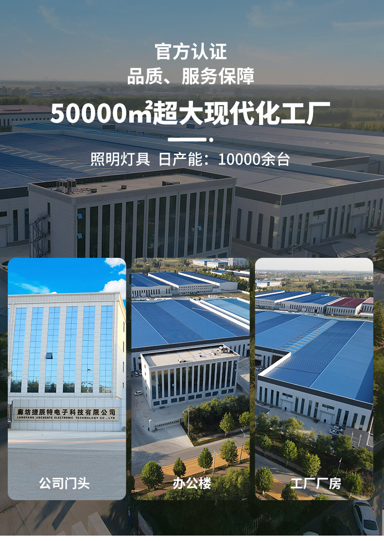 厂家批发led投光灯户外防水庭院灯车间厂房仓库led照明灯超亮路灯详情1