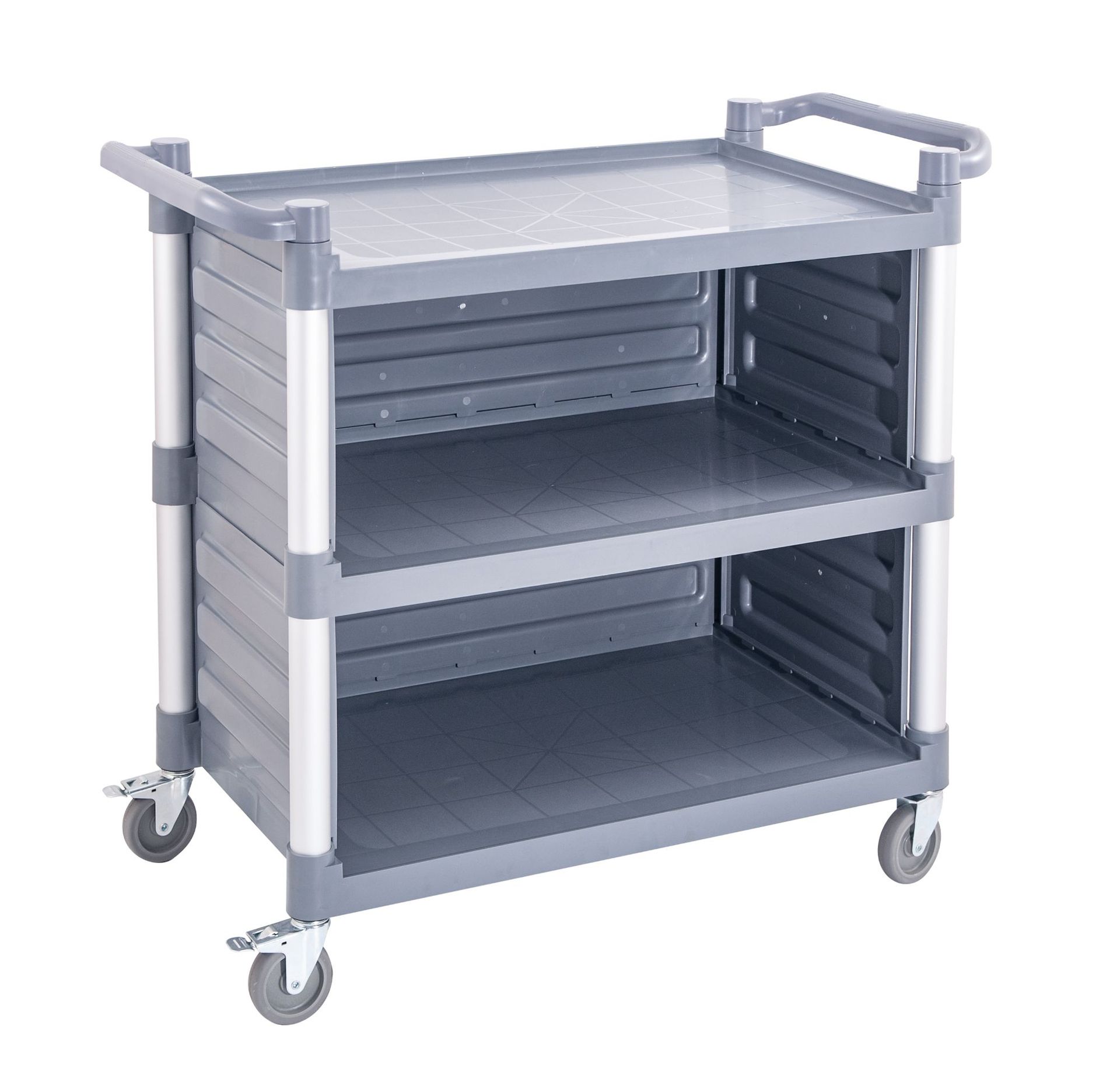 Three-layer plastic food collection cart, hotel food delivery cart, restaurant commercial trolley, restaurant mobile serving cart, beverage cart pic 1