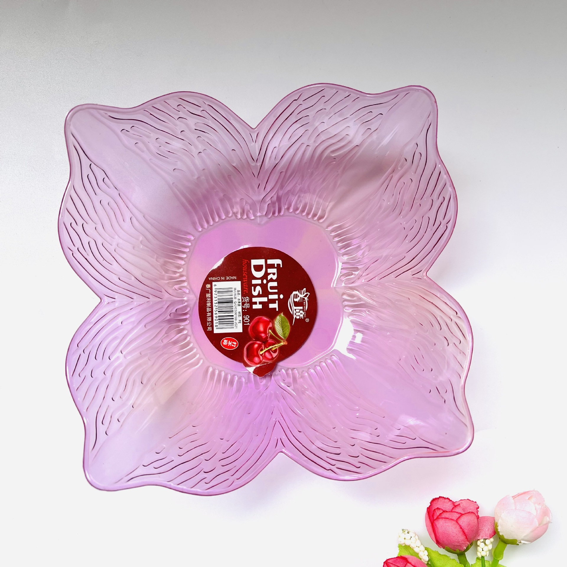 【 Zone 3-7 】 Square petal plate 10/ bag 720/ box Lace fruit plate Transparent Candy Plate Petal Snack plate Plastic plate 1 yuan 2 yuan Source New material fruit plate wholesale pic 10