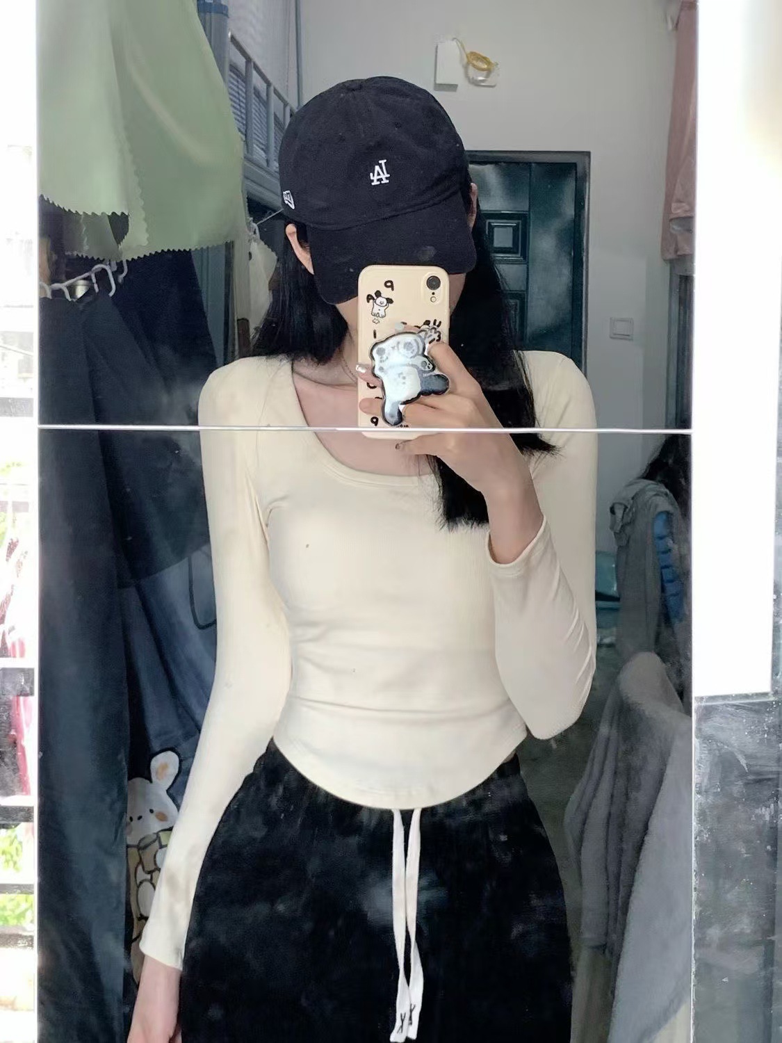 【厂家直销】秋冬正肩U领德绒t恤女内搭上衣女保暖修身长袖打底衫详情6