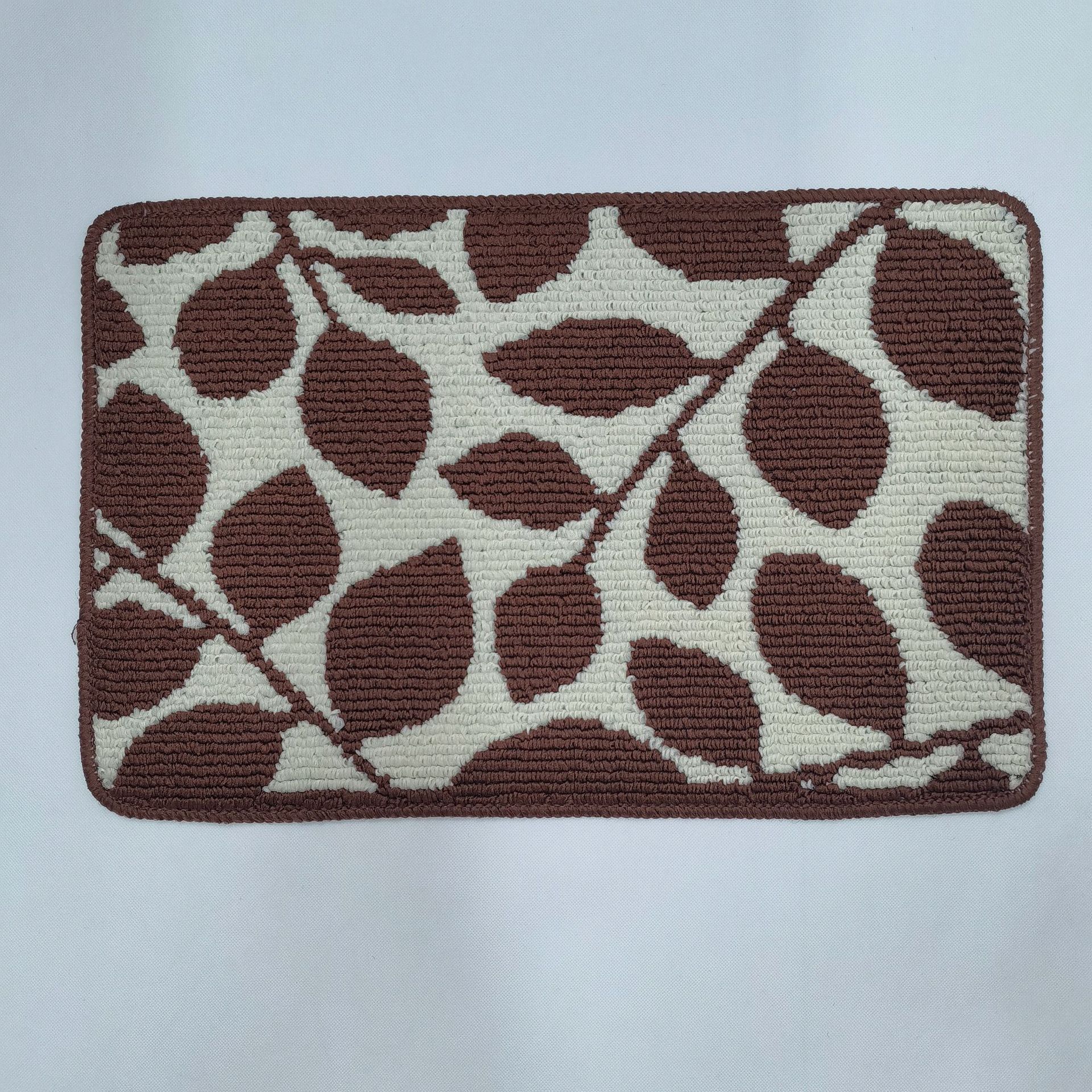 Two-color leaf loop velvet TPR base, anti-slip carpet, floor mat and door mat for indoor entrance, bathroom, living room, toilet and room pic 9