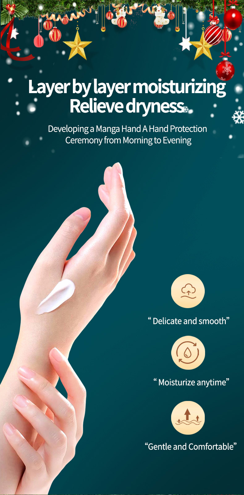 【跨境专供】bosuya圣诞护手霜滋润保湿补水秋冬防干裂护手霜批发详情6