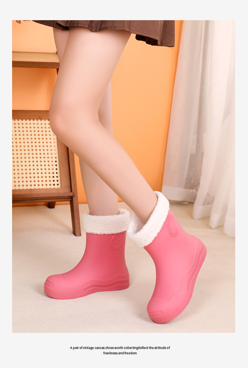 2025年新款中筒女式雨鞋防滑防水休闲百搭水靴防雨胶鞋女鞋女款雨靴详情4