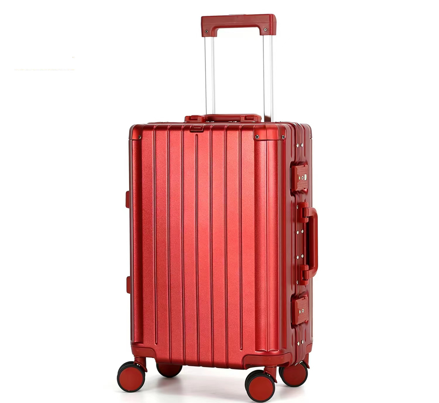 高颜值旅行箱万向轮拉杠箱男女通用行李箱多功能铝框密码箱大容量详情9