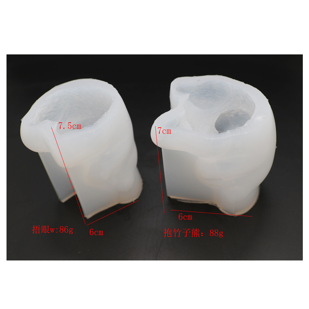 Danny Panda ice cube mold Aromatherapy gypsum Candle Simulation Silicone Bear Drip Glue Chocolate Decorative Silicone mold pic 5
