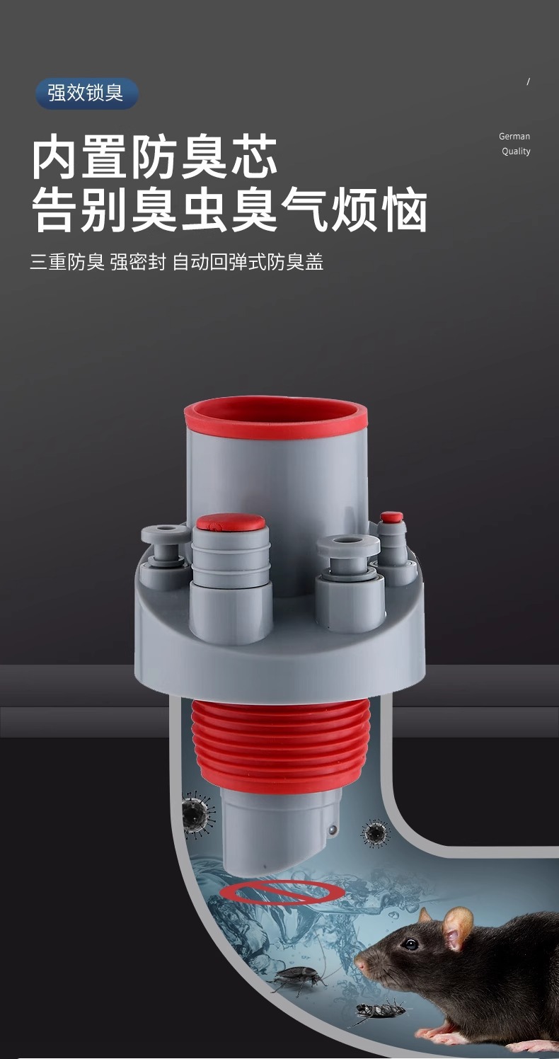 厨房下水管五通集成下水水槽排水管道洗碗机分水净水器多功能接头详情8