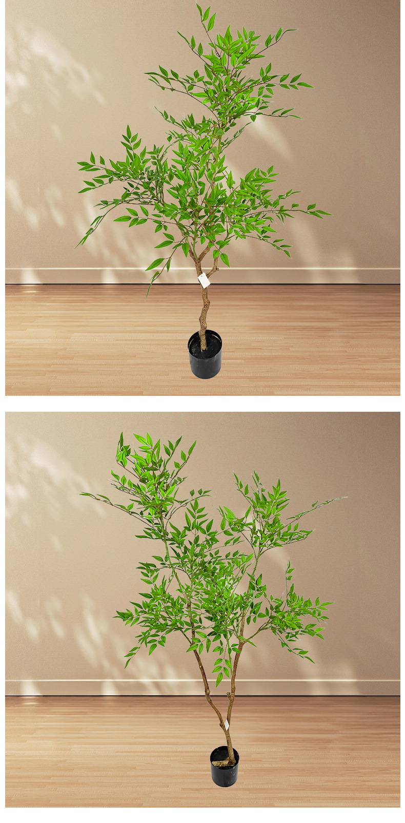 南天竹落地轻花树室内仿真绿植大型奢假盆栽客厅装饰摆件仿生绿植详情7