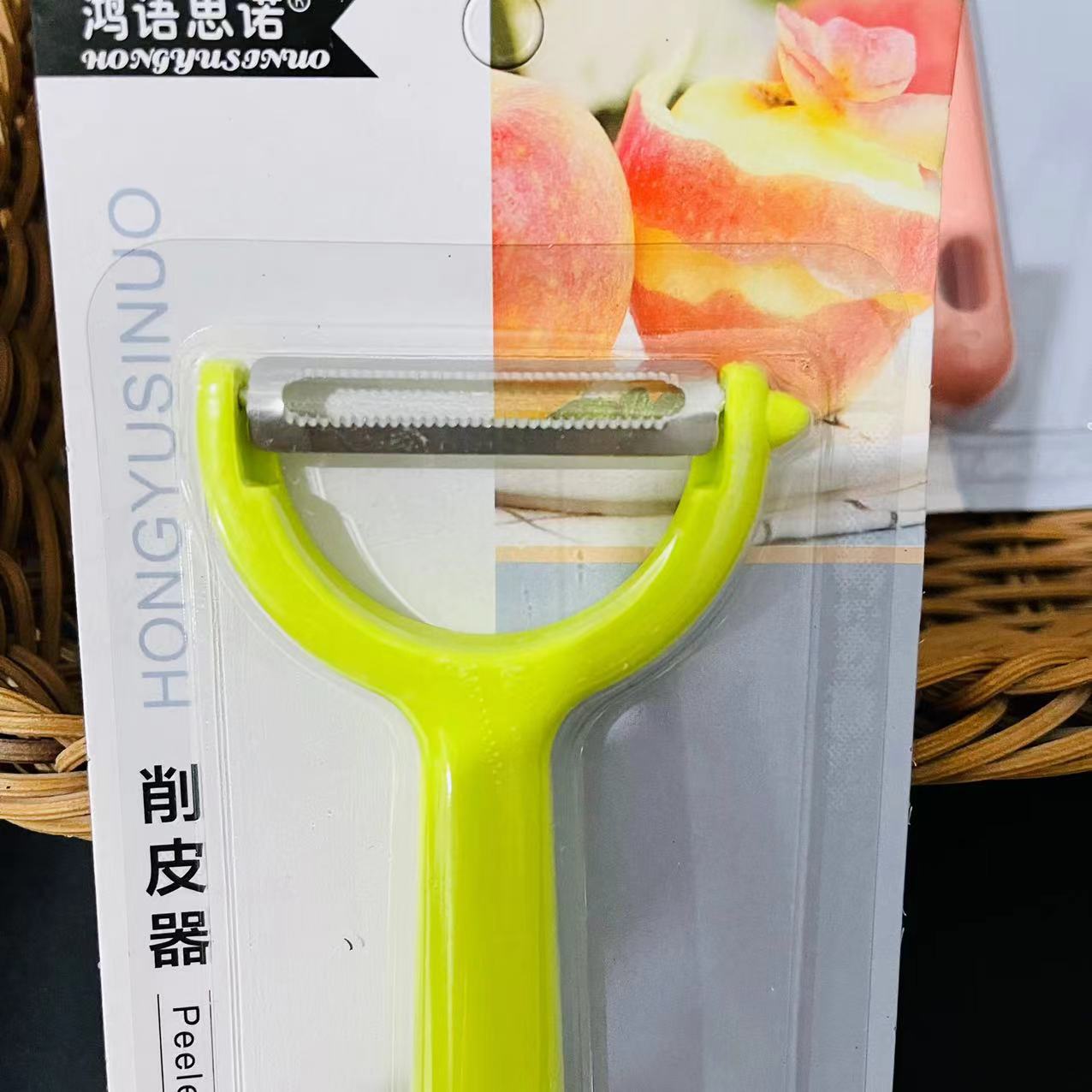 【 Zone 2-10 】0739 Peeler 50/ box 600/ box 0739 Suction Card Peeler, Peeling Knife Plastic Handle Serrated Peeler, Fruit and Melon Peeler wholesale pic 5