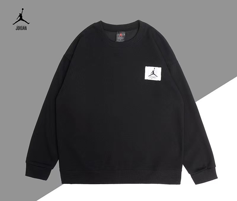 秋季新款海外乔丹AJ男士卫衣飞人贴布绣休闲运动训练情侣套头衫详情6