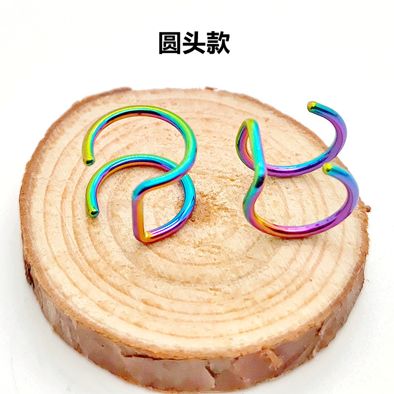 厂家批发U形型双圈耳夹C型耳夹耳坠韩国唇环耳饰欧美新款earrings详情5