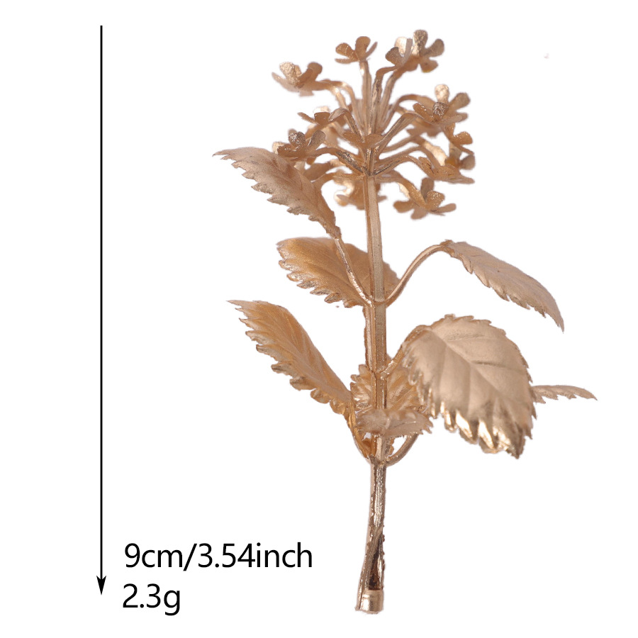 复古植物配件仿真金色叶子手工插花配件节日装饰仿真花跨境代发详情31