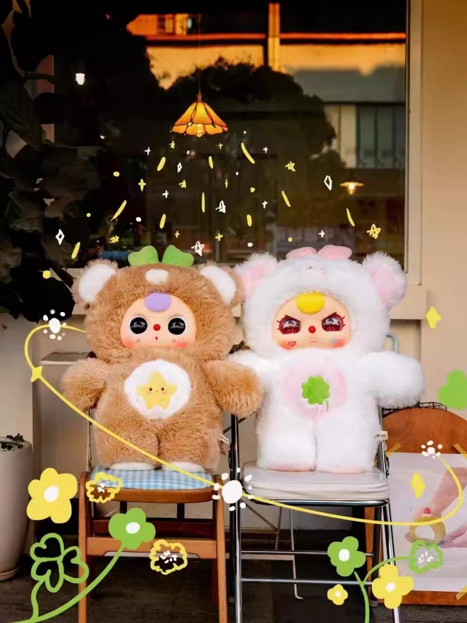 baby three, a three-year-old, 1000-body second-generation bear cub, a genuine plush blind box collectible doll pic 3