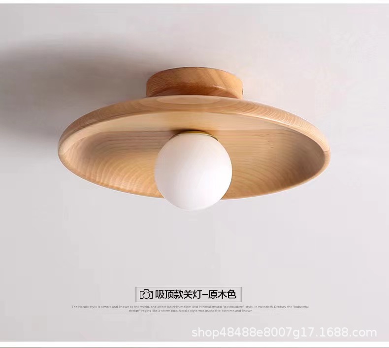 Corridor lights, ceiling lights, solid wood modern and simple wardrobe room, entrance hall, corridor, balcony lights, Japanese-style lamps for the entrance foyer pic 10