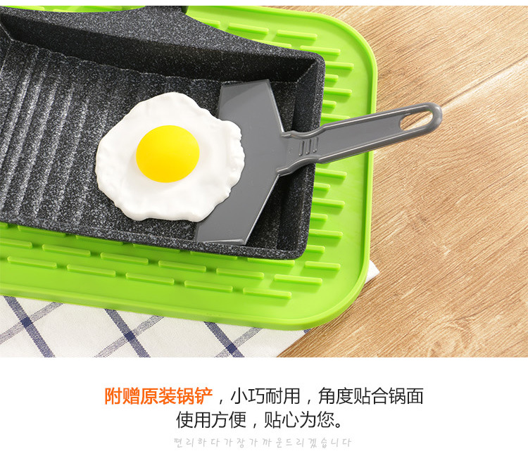 Korean okja soo, thick omelette, non-stick mica stone pan, Japanese egg roll pan, omelette pan, omelette maker, omelette pancake pic 8