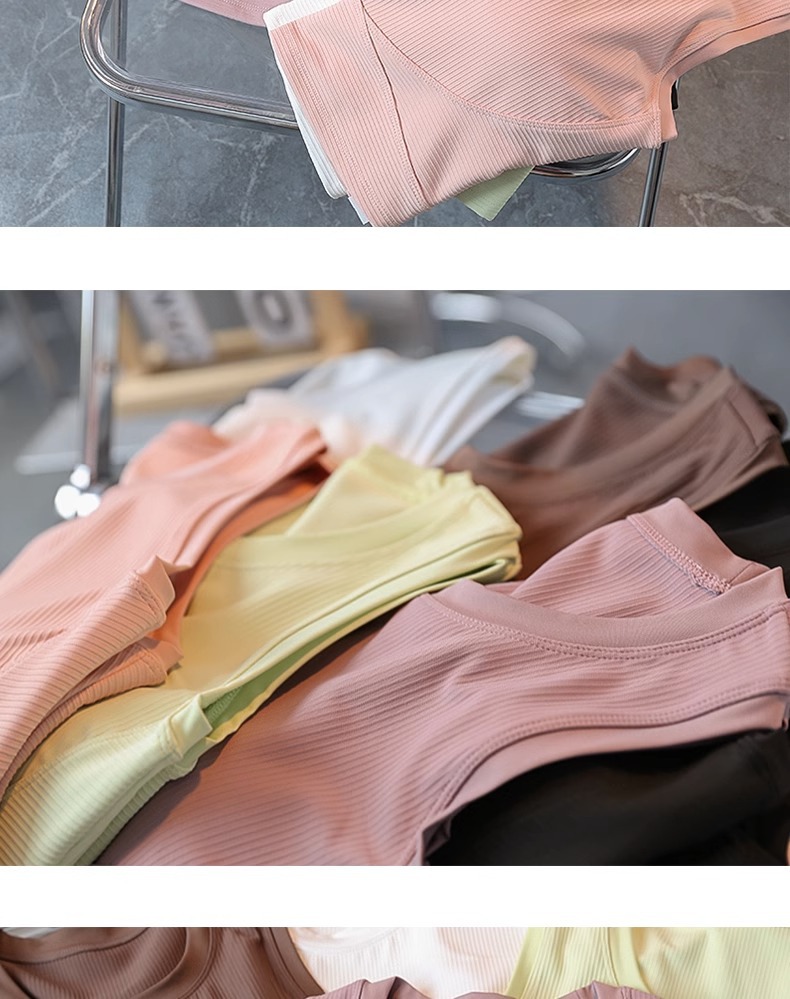 lulu同款带胸垫运动内衣女可外穿防震大胸显小聚拢无钢圈健身上衣详情9