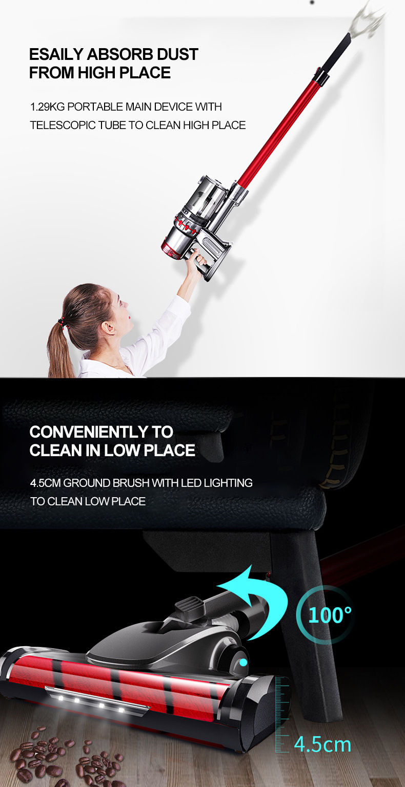 Handheld vacuum cleaner, high-power car wireless, super strong suction, dual-purpose car and home, mini handheld portable pic 13