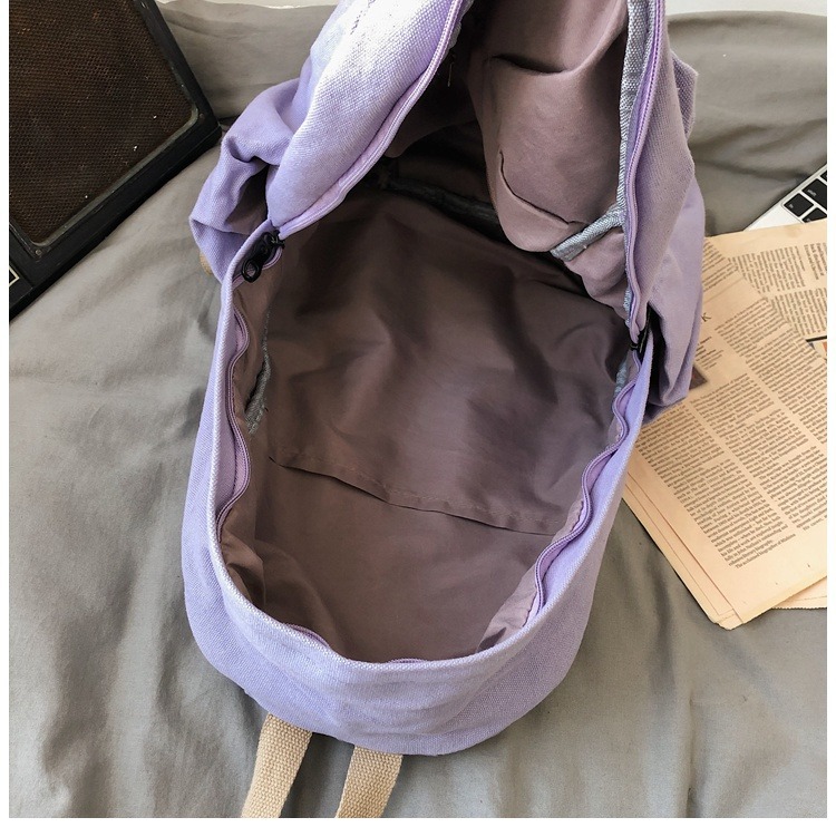 书包女休闲复古耐磨帆布双肩包男女日系大学生简约百搭旅行背包男详情7