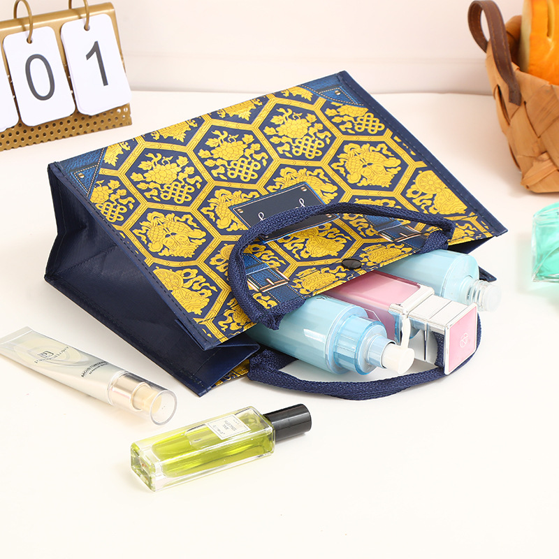 时尚国风PP编织加厚女士手提购物袋 便携旅行托特包 篮式家用礼品袋 外出必备时尚购物工具详情9